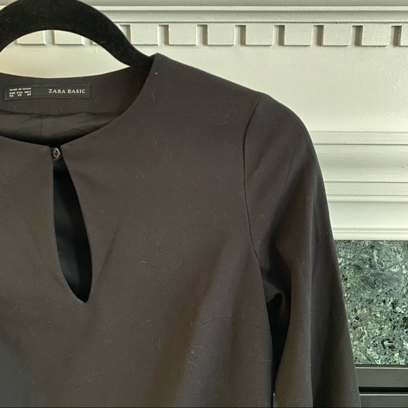 Zara Basic Long Sleeve Black Dress size XS - Picture 2 of 8